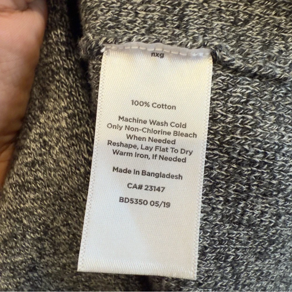 Talbots Shawl Collar Sleeveless Cardigan Women's Size M Open Front Pockets Gray - Picture 8 of 10